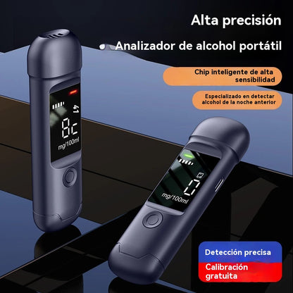 🍷 Medidor de alcohol portátil de alta precisión – Mide tu nivel antes de conducir