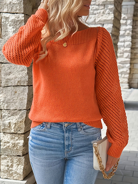 49%OFF✨🔥Nový jednofarebný sveter/pletenina s dlhým rukávom