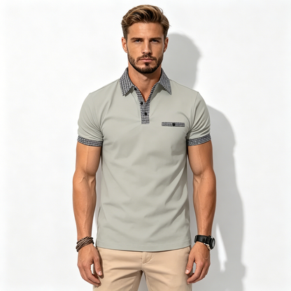 Promocja na 2026 rok【S-3XL】Letnia męska bluza polo z guzikami i blokiem kolorów