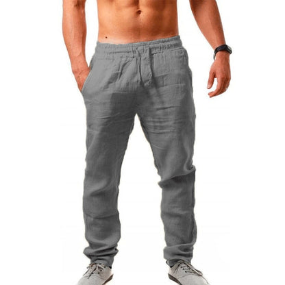 💥👖【S-4XL】 2026 nowe letnie męskie luźne, oddychające, codzienne spodnie sportowe wykonane z bawełny i lnu💨