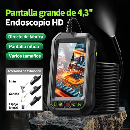 🔍 Oferta por tiempo limitado: ¡50 % de descuento! ✨ Cámara endoscópica portátil HD 1080p con pantalla de 4,3" – Impermeable (IP67), inspección precisa y batería de larga duración ✨
