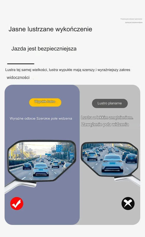 1 sztuka 109zł 🏍️Regulowane lusterko wsteczne HD do motocykli