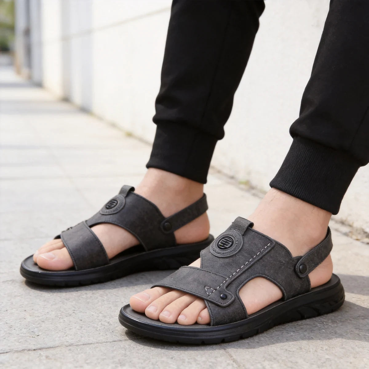 Sandale i japanke 2 u 1 za muškarce, ljetne cipele od meke kože, fleksibilan i udoban potplat za plažu i casual