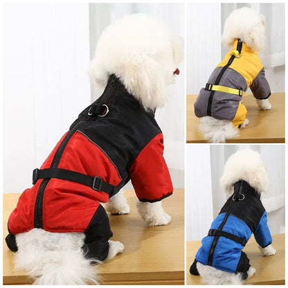 🐕 Abrigo de cuatro patas de otoño e invierno para perro pequeño, impermeable y resistente al pelo.