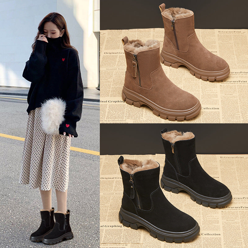 💖⛄️ POPUST OGRANIČENO VRIJEME👢【35-40】Nova kolekcija jesen-zima 2025, kožne Martin čizme s podlogom, grube i tople.