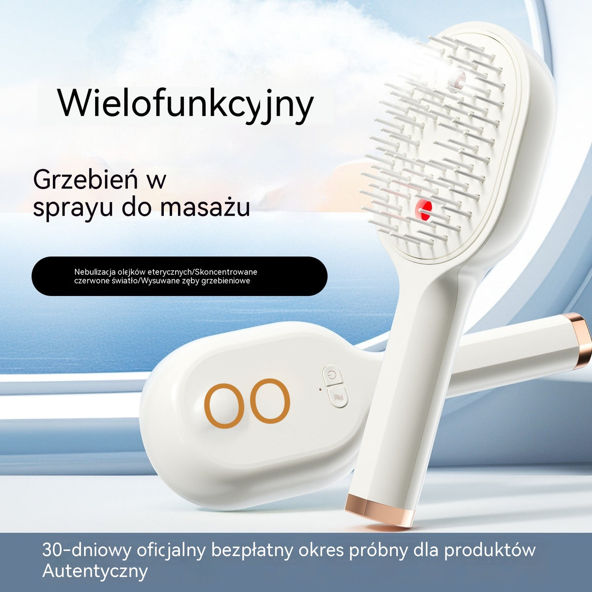 💖💨 Grzebień ze spryskiwaczem — jedno naciśnięcie pomaga rozczesać włosy i zapobiega ich plątaniu.