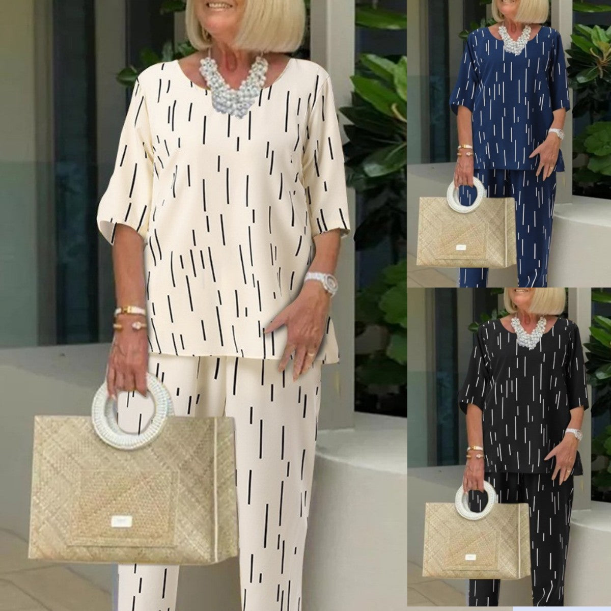 🔥✨【Krótki rękaw + spodnie】👚👖2026 lato nowy wysokiej jakości modny wygodny swobodny damski garnitur（S-5XL）