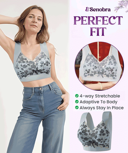 【3/6 piezas】Sujetador de encaje talla grande M-4XL, sin aro de acero, espalda deslumbrante, sexy y transpirable, sin costuras, 【40-100 kg】