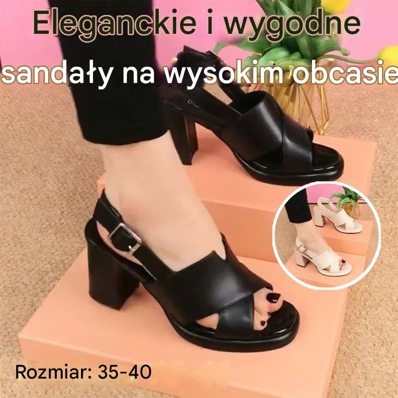 Płatność przy odbiorze👡【35-40】Modne sandały na wysokim obcasie, w stylu rybie usta , z odkrytymi palcami