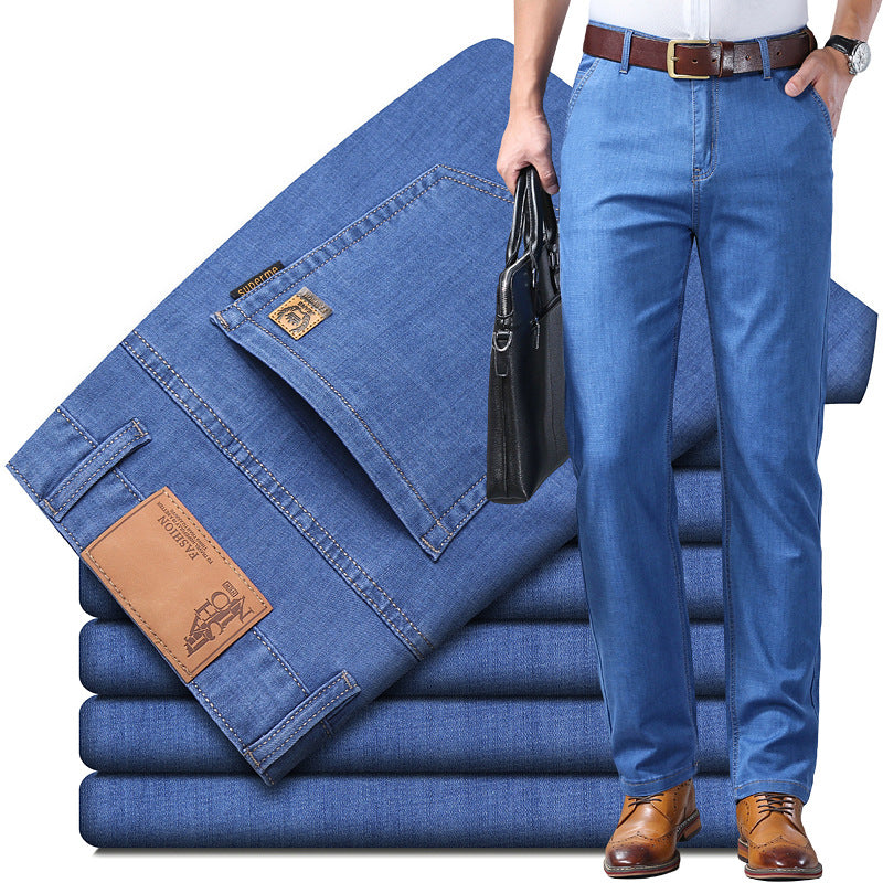 🔥 【60-110 кг】👖👖 Мъжки дънки, семпли, ежедневни, универсални, големи размери
