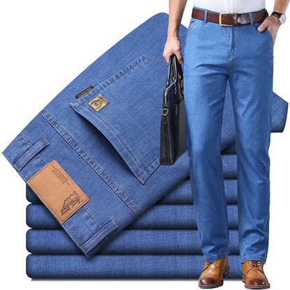 🔥 【60-110 кг】👖👖 Мъжки дънки, семпли, ежедневни, универсални, големи размери