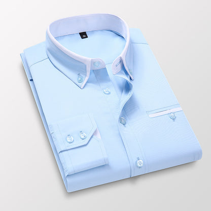 Плащане при доставка🎉【M-5XL】🔥👔 Нова дишаща мъжка бизнес риза в ежедневен стил