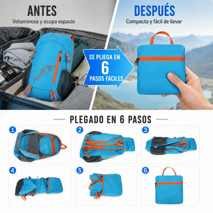 🏆 ¡Precio especial del último día! 🎒 Mochila de camping plegable y resistente al agua