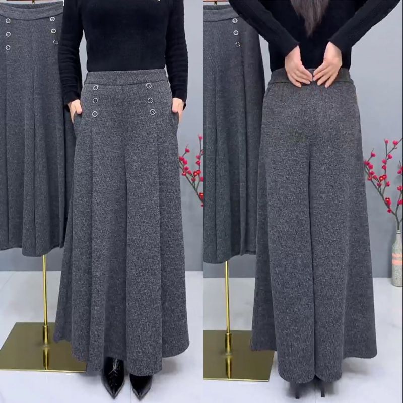 ✨🤩【XL-4XL】Debele i tople vunene culottes hlače😚 široke i rastezljive hlače sa širokim nogavicama