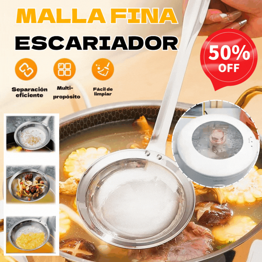 🍲 Compra 1 y llévate 1 gratis – Cuchara coladora de aceite de acero inoxidable 304
