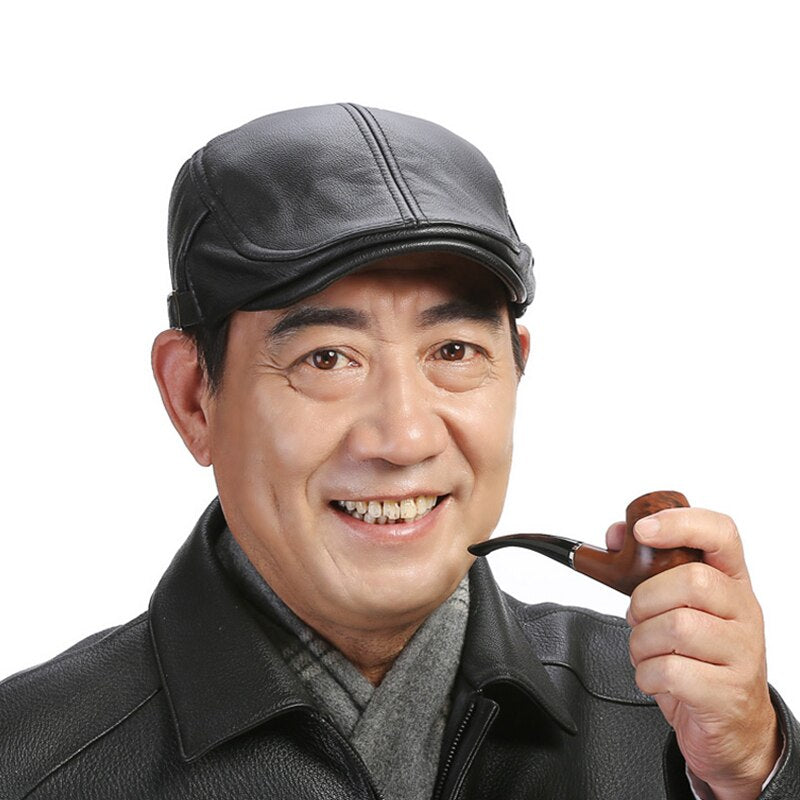 🐏Gorro de piel de oveja de tamaño ajustable para hombre.