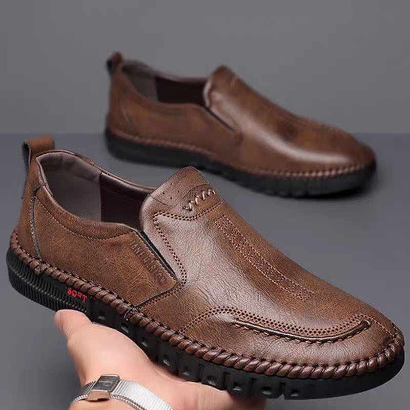🏆Cumpărați 1 obțineți 1 gratuit👞【39-44】2025 pantofi sport casual pentru bărbați, din piele naturală, cu talpă moale, antiderapantă, respirabilă