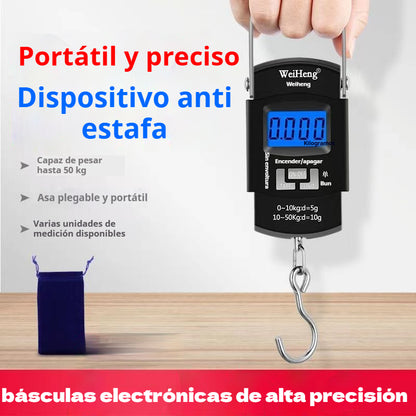 ⚖️✋📏Báscula digital de equipaje 2026! 🔥 Báscula electrónica portátil de alta precisión Evite recargos por exceso de peso - Alta precisión