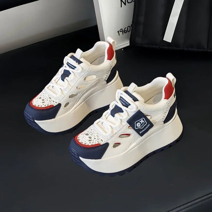 Плащане при доставка👟Ежедневни летни обувки с дишащ перфориран дизайн и дебела подметка - стилни, дишащи и супер удобни.