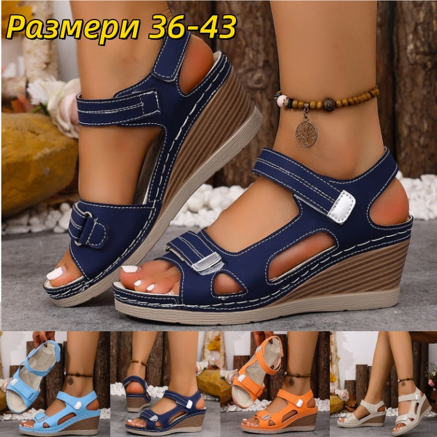 🌟👡 50% POPUSTA🔥【Veličine 36-43】Udobne ženske sandale na platformu s čičkom ✅️ Plaćanje pouzećem