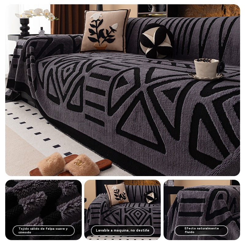 🛋️Oferta anticipada 2026🎉 funda de sofá suave y antideslizante de felpa🍂【180*130cm】