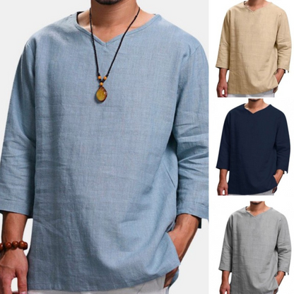 【M-4XL】💖👔2025 Europska i američka muška široka jednobojna ležerna košulja velike veličine, šest boja izborno