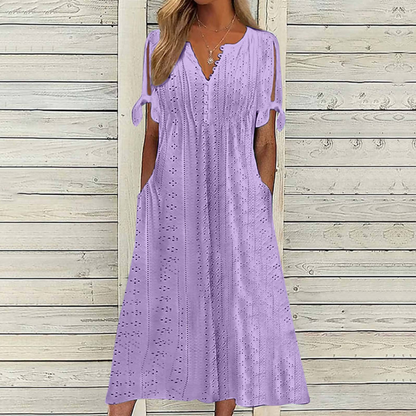 💋【🏆 El más vendido】Vestido sencillo de mujer de talla grande en color liso, suelto y casual ✅️ Pago contra reembolso