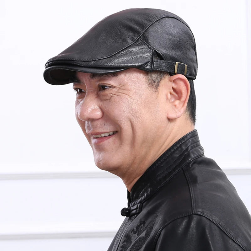 🐏Gorro de piel de oveja de tamaño ajustable para hombre.