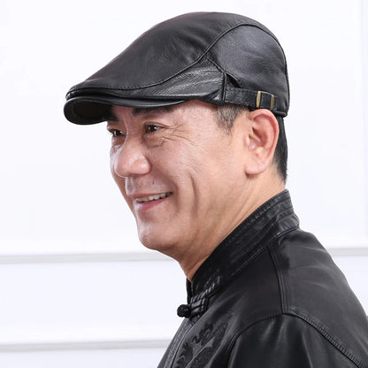 🐏Gorro de piel de oveja de tamaño ajustable para hombre.