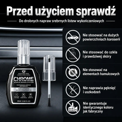 Zestaw do renowacji chromu – usuwa warstwę utlenienia i przywraca metalowym powierzchniom idealny połysk | Wysoka jakość