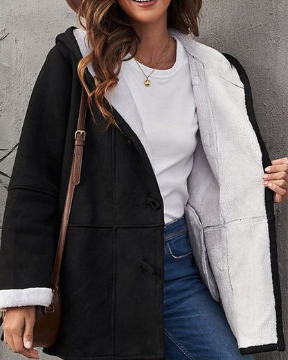 🥼🐏💖【Zimska novost 50% popusta】【S-5XL】2025 Modna i topla ženska jakna od antilopa sa flis podlogom, zimska jaknaza slobodno vrijeme