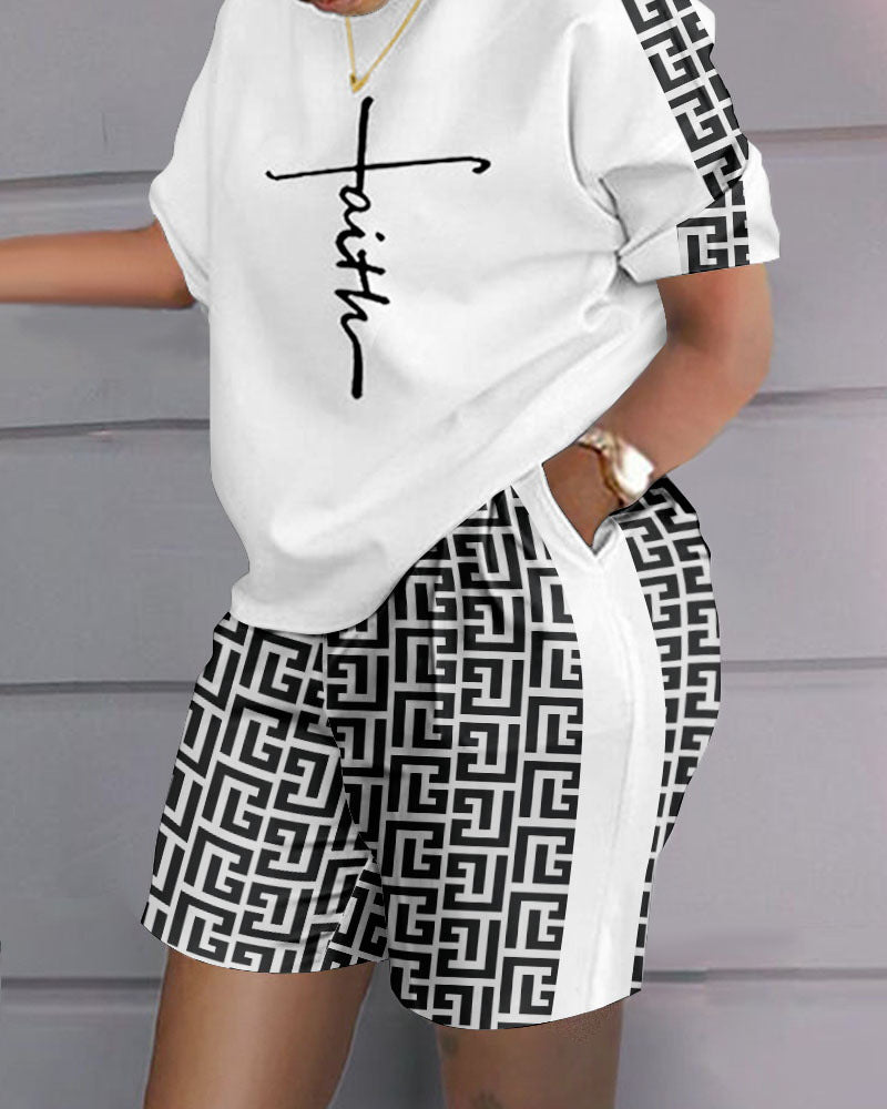 【Płatność przy odbiorze】 Garnitur casual w stylu hip-hopowym (top + spodenki)