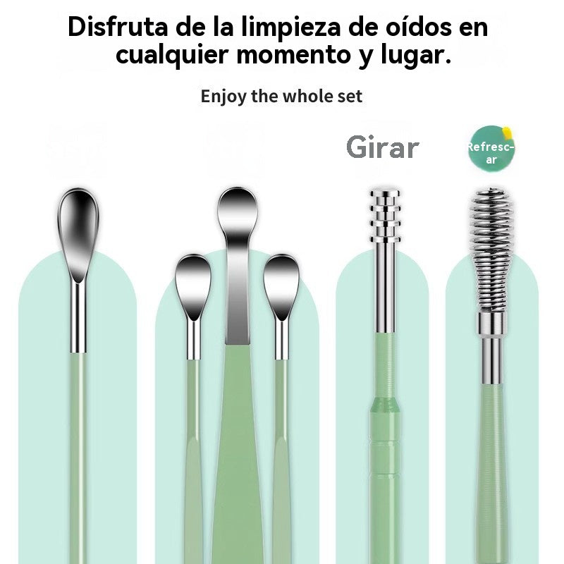 👂 Juego de 6 herramientas para eliminar cerumen con bolsa de almacenamiento | Kit completo para el cuidado auditivo | 🎁 Compra 1 y llévate 1 gratis