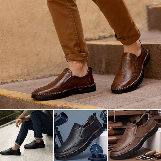 Męskie skórzane buty casualowe