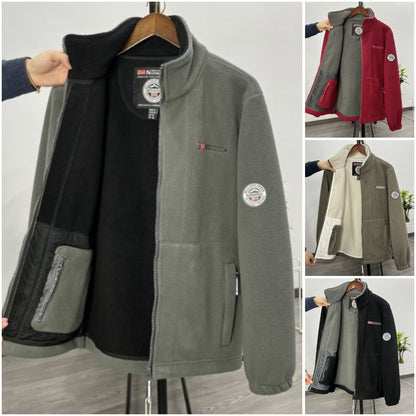 【XS-3XL】Chaqueta de terciopelo grueso de lana de talla grande informal cálida de otoño e invierno para hombre