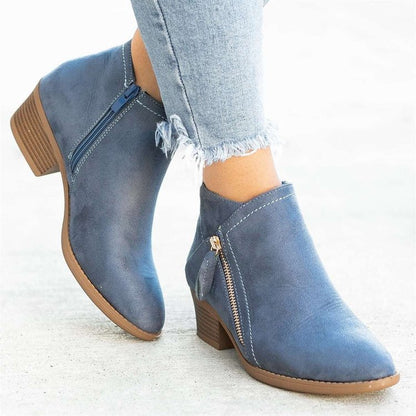 【🌟Must-have na jesień i zimę】👢💃 Ciepłe botki z zamszu z grubą podeszwą