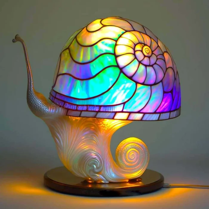 🔥 🍄Stolna lampa od vitraja Gljiva iz serije Plant🎉
