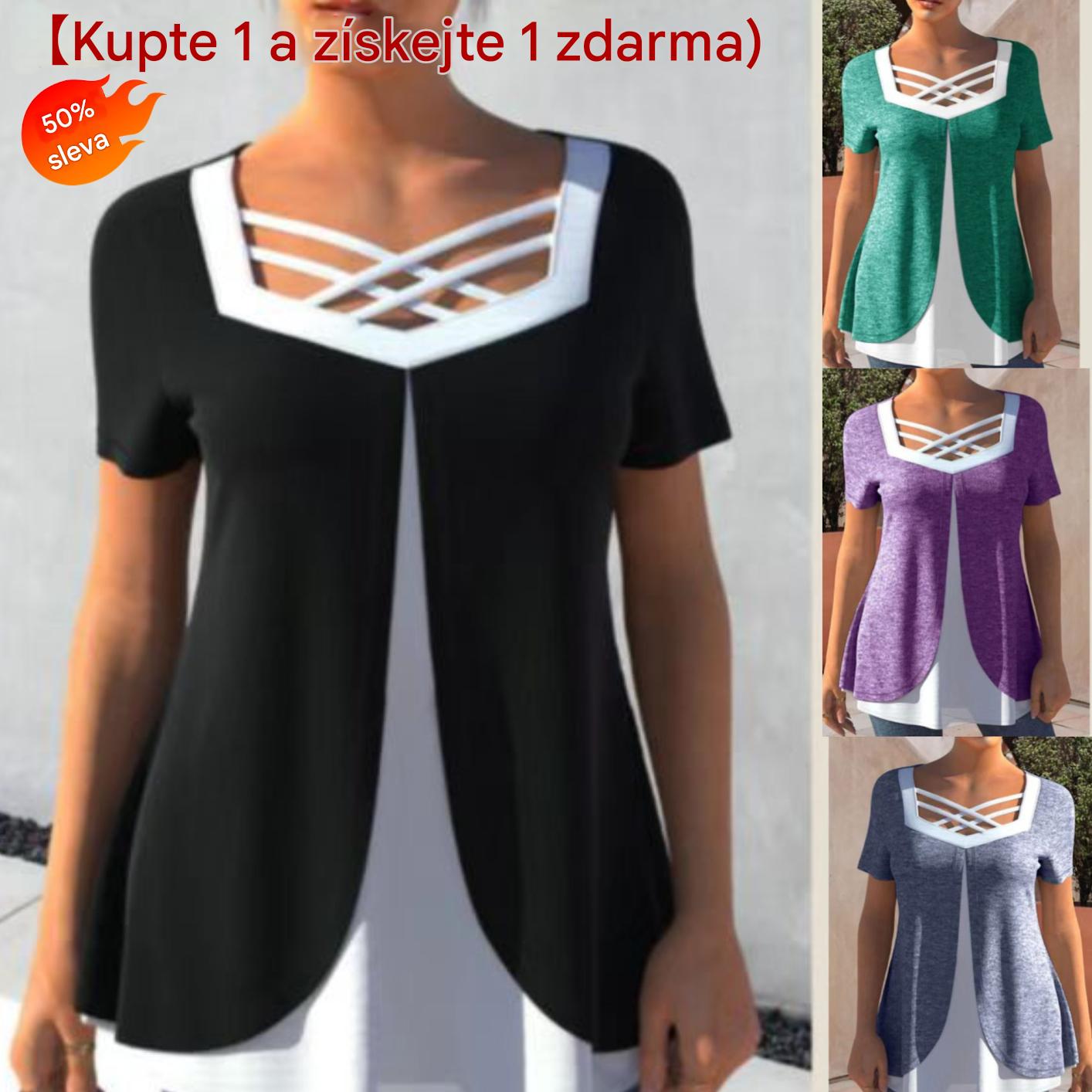 💥【Купете 1, вземете 1 безплатно】❤️【S-5XL】Тениска с щампа за големи размери за лято 2026