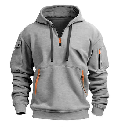 🧥🔥😎【S-5XL】Sudadera deportiva para hombre con cremallera y muchos bolsillos”