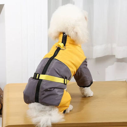 🐕 Abrigo de cuatro patas de otoño e invierno para perro pequeño, impermeable y resistente al pelo.
