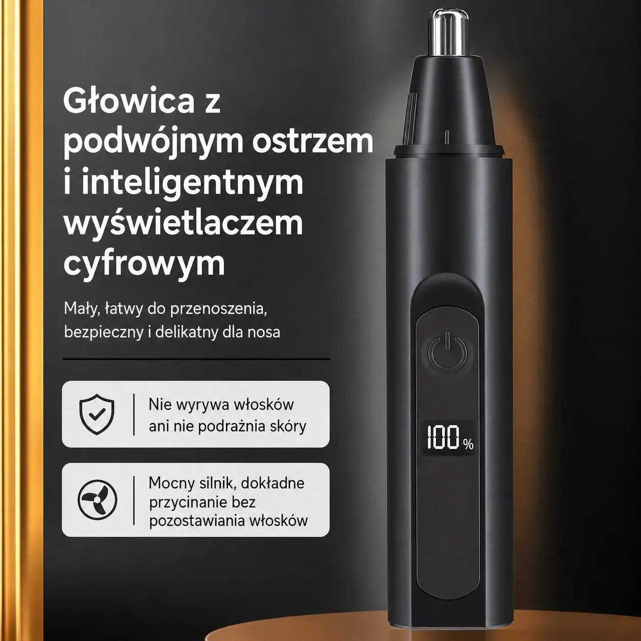 【50% OFF】Profesjonalny trymer do nosa i uszu z wyświetlaczem LED – bezbolesny prezent idealny w podróży dla