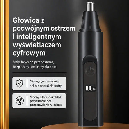 【50% OFF】Profesjonalny trymer do nosa i uszu z wyświetlaczem LED – bezbolesny prezent idealny w podróży dla