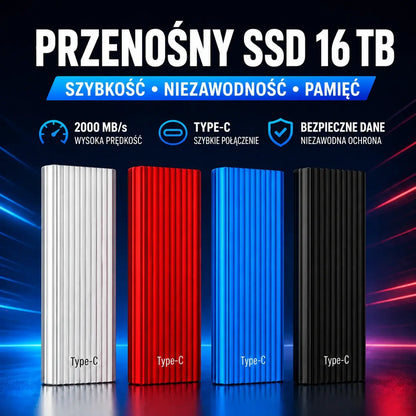 🏆 Oferta ograniczona czasowo ⚡🔥 Przenośny mini dysk SSD Type-C o dużej pojemności 16 TB
