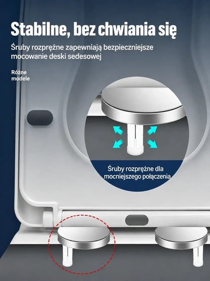 【2 pary, łącznie 4 sztuki】Uniwersalne akcesoria łazienkowe ----  Śruby mocujące do deski sedesowej