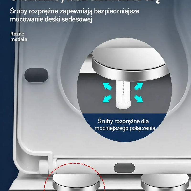 【2 pary, łącznie 4 sztuki】Uniwersalne akcesoria łazienkowe ----  Śruby mocujące do deski sedesowej