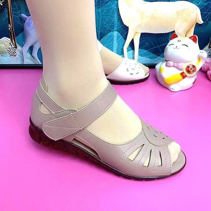 【Rozmiary 35-41】Nowy letni styl, wygodne damskie sandały z prawdziwej skóry, miękka podeszwa