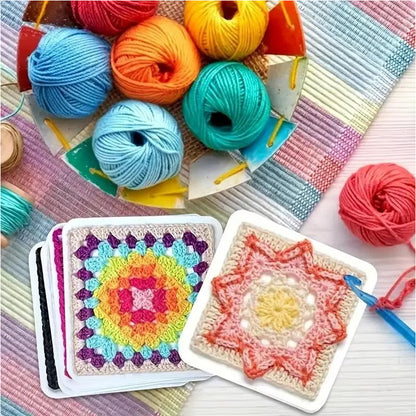 🔥¡50% de descuento!🔥🧩🧷【50 diseños únicos】Juego de tarjetas de crochet
