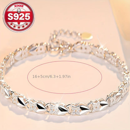 💖🍀 Ženska narukvica od 925 srebra s djetelinom s četiri lista ✨ 50% popusta