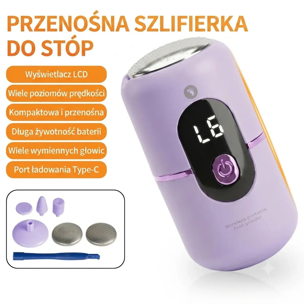 【Płatność przy odbiorze】Zestaw do pielęgnacji stóp: Elektryczny pilnik do pięt 5 w 1