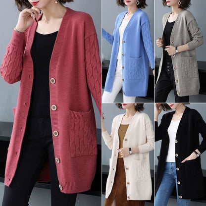 ✨🎀【40-110kg】Chaqueta de punto de talla grande. Suéter de punto grueso y holgado para mujer – Nueva colección de Primavera/Otoño. ✅️Pago contra reembolso